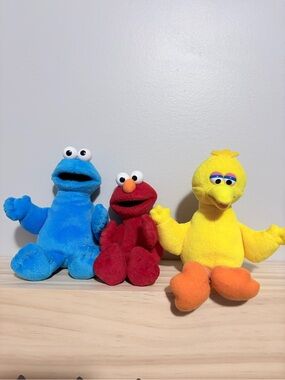 Sesame Street Gund Plush (Cookie Monster, Elmo, Big Bird)
